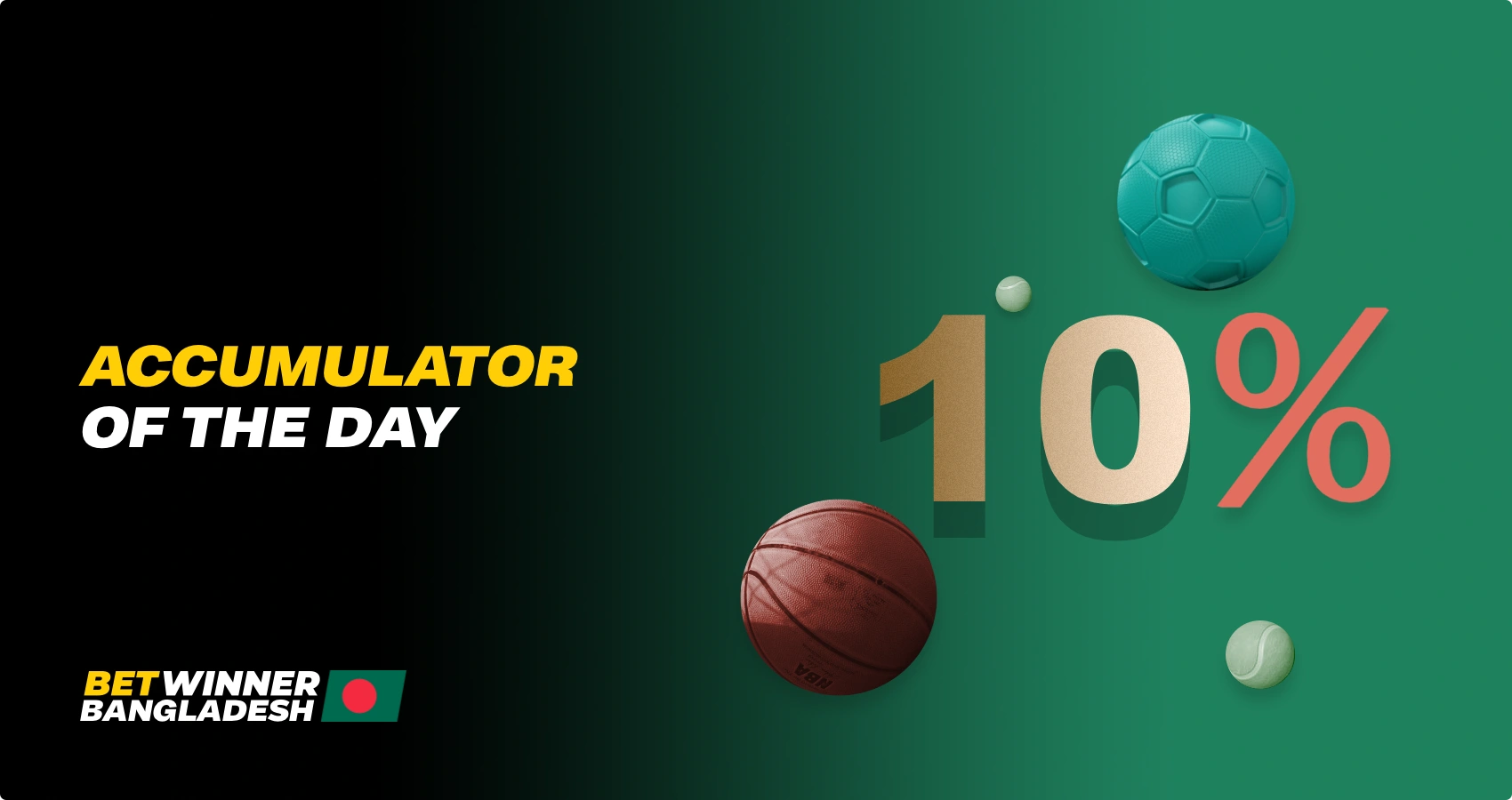 Accumulator of the Day bonus for Betwinner players from Bangladesh