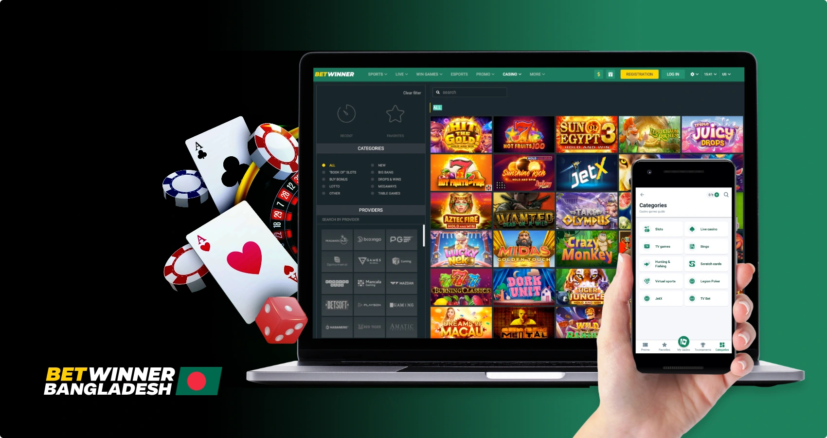 Details info about online and live casino at Betwinner platform in Bangladesh